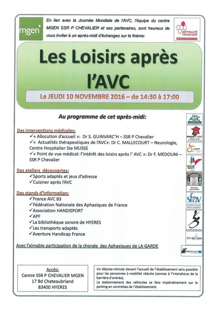 Conference à Hyères sur l'AVC